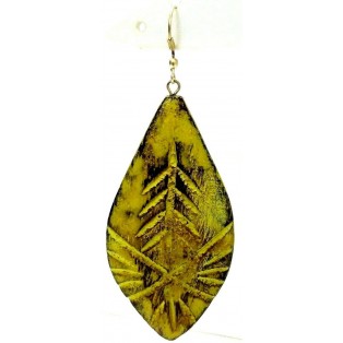 Raindrop Earring Jhumka Jhumki - Hook Long Drop Dangle - Acrylic - Classy Yellow